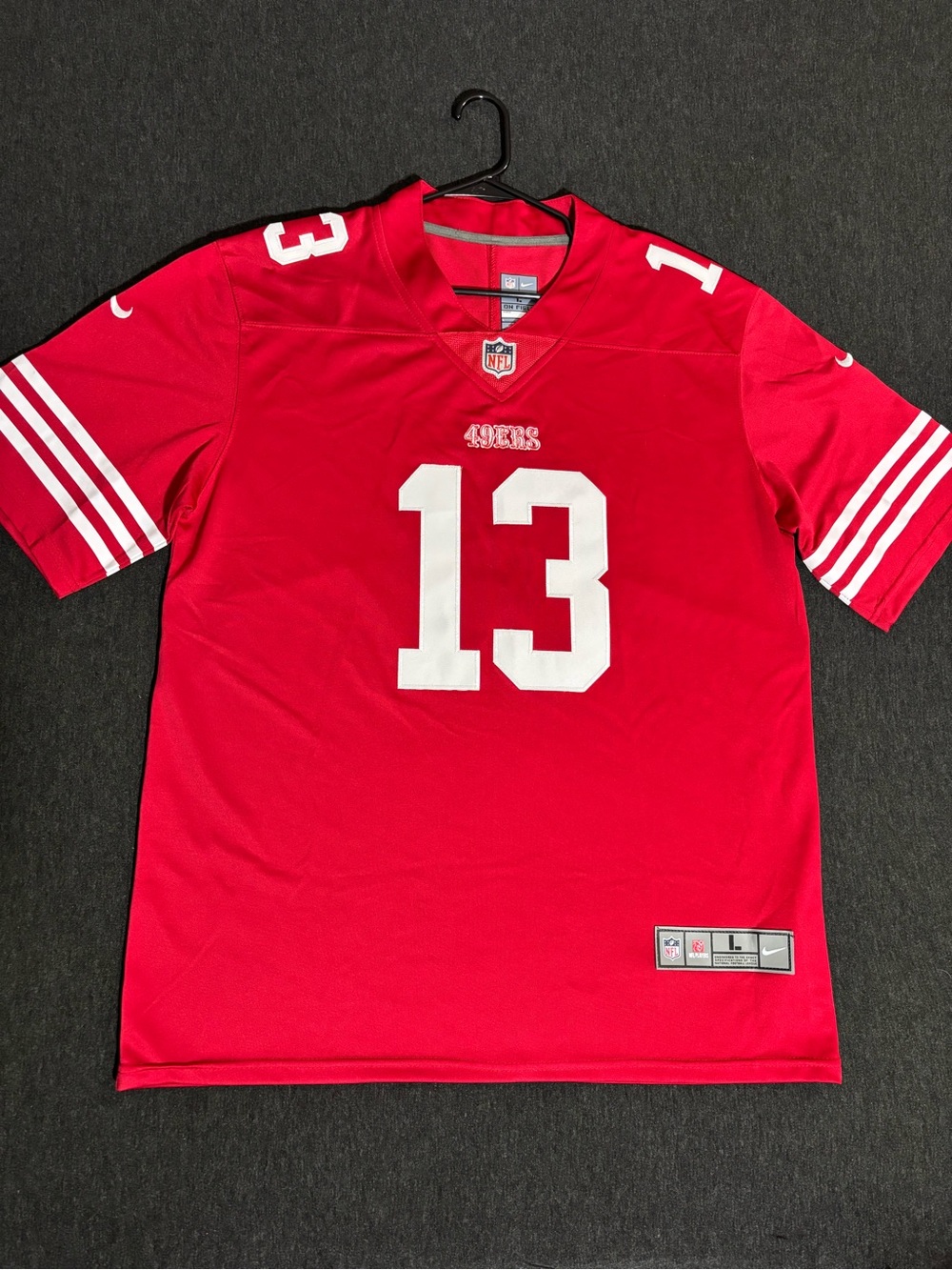 Nike Men’s Red and White #13 Football Jersey